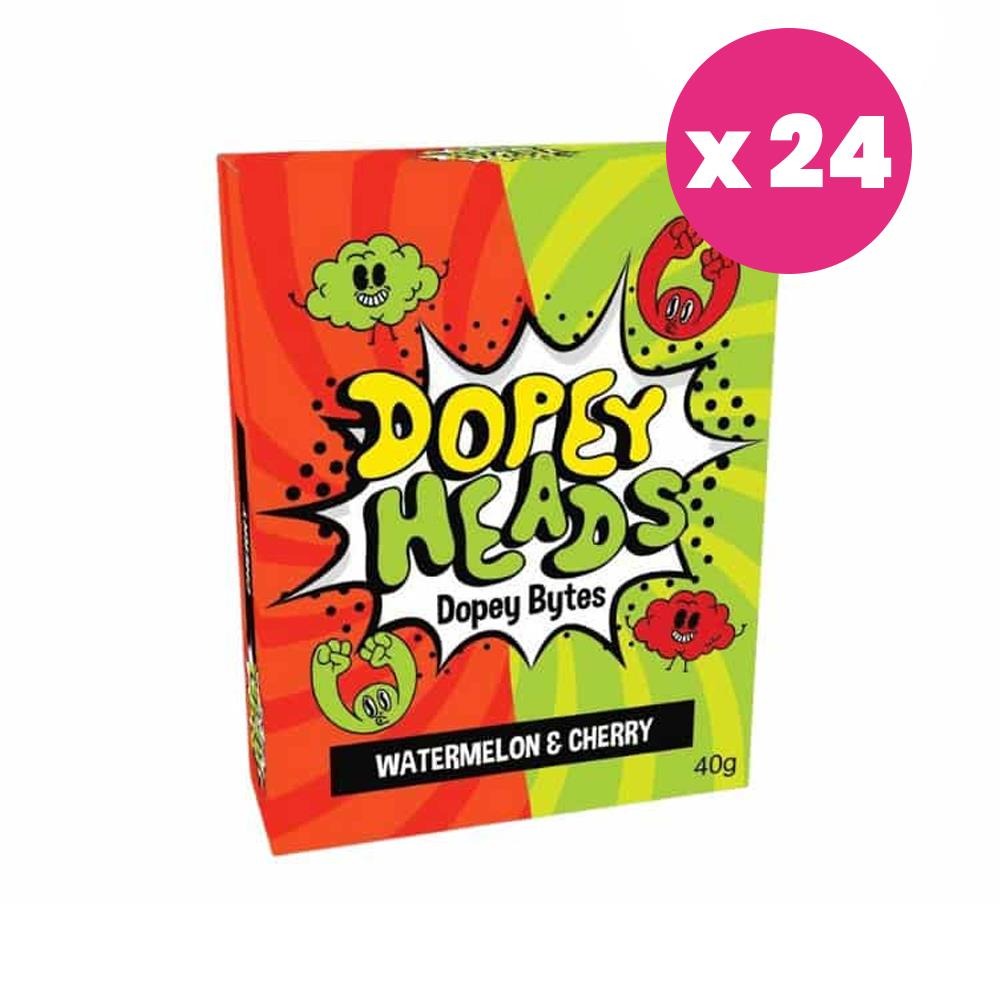 Dopey Heads Bytes Watermelon & Cherry 40g (1.41oz) (Pack of 24)