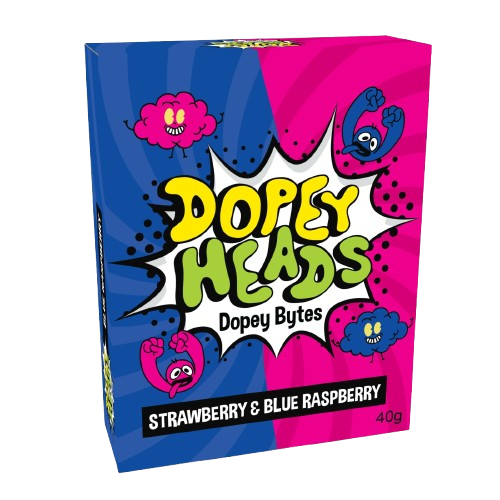 Dubby Blue Raspberry Dopey Bytes - Strawberry & Blue Raspberry 40g (1.41oz) – Dopey Heads