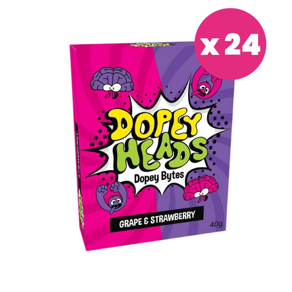 Dopey Heads Bytes Grape & Strawberry 40g (1.41oz) (Pack of 24)