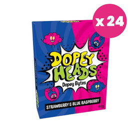 Dopey Heads Bytes Strawberry & Blue Raspberry 40g (1.41oz) (Pack of 24)